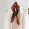 Scarves - Mulberry Silk Scarf – Plaid, Houndstooth & Rose Print