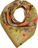 Scarf - Cotton Silk Square Floral Birds