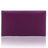 Clutch - Leather Envelope Clutch in Damson