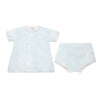 Baby Eyelet Cotton Diaper Set - Side Placket Button Front