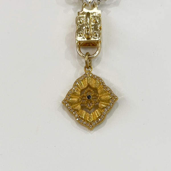 Vignette - Fluted Marquis W/Diamonds & Sapphires