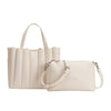 Purse - Adela Recycled Ivory Vegan Leather Tote Bag