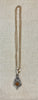 Necklace - Antique Sterling English Watch Fob Necklace w/Pearl & Glass Beads