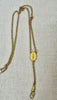 Estate Collection - Gold Watch Chain W/Blessed Mother Charm