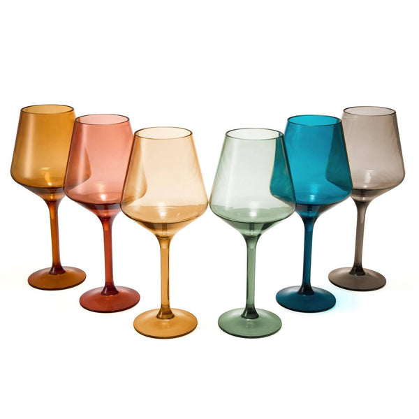 Glasses - Pastel Colored Unbreakable Acrylic Wine Glasses