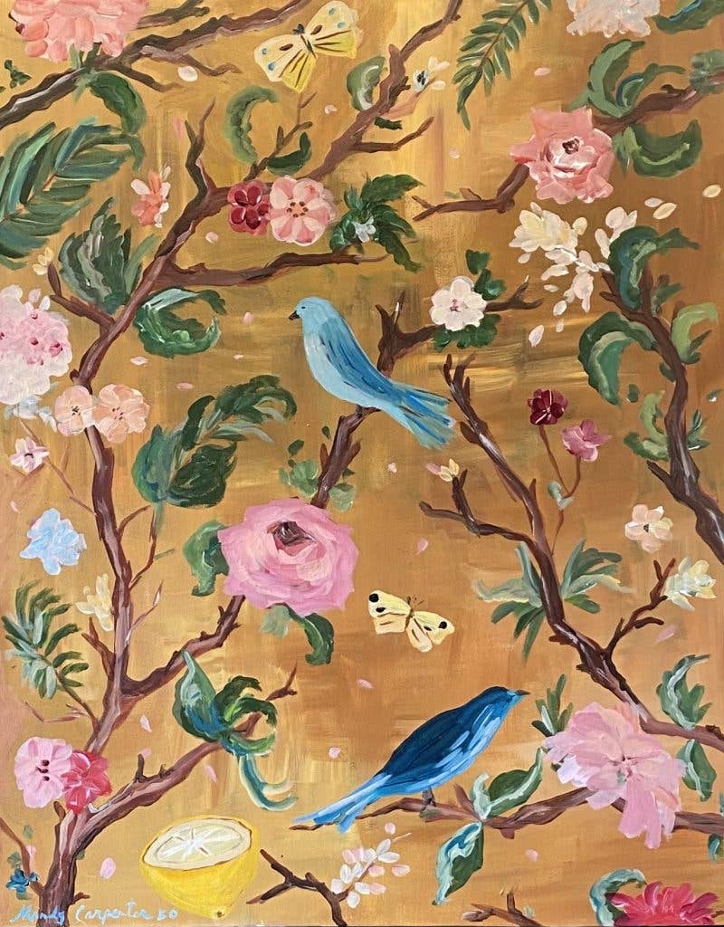 Greeting Cards - Blue Birds Chinoisserie