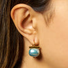 Earrings - "The Fairhope" in Cornflower Blue/Gold-Medium