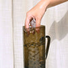 Pitcher - Handblown Textured Glass Pitcher - Amber Brown