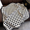 Scarf - French Black and White Polka Dots Silk Scarf