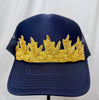 Revelry Bloom Mardi Gras Trucker Hats - Navy
