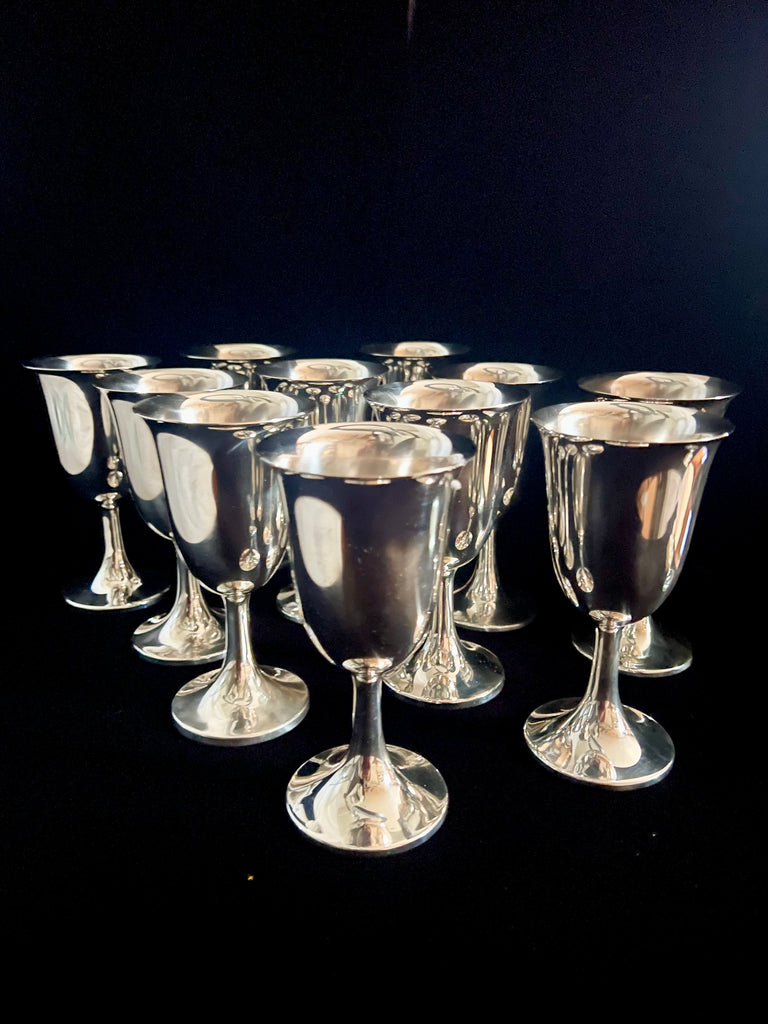 Estate Collection - Sterling Web Water Goblets Set