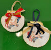 Ornaments - Christmas Pelican on Scallop Shell by Fouts and Finch