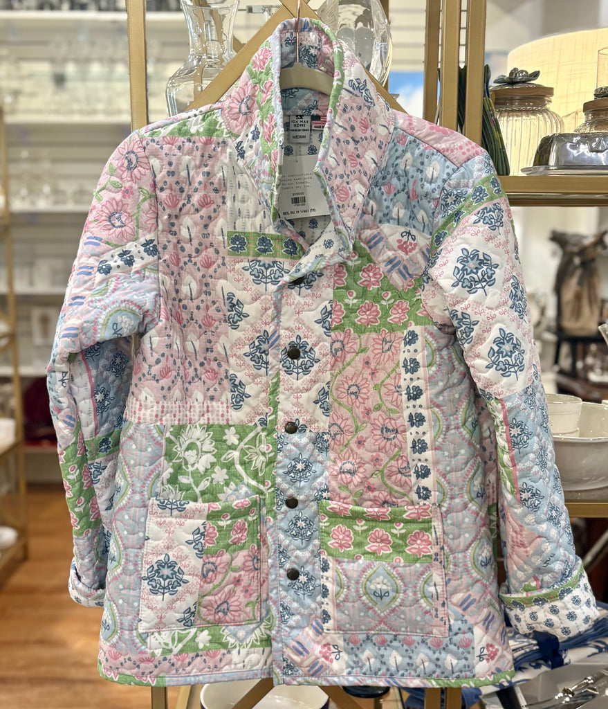 Jacket - Laramie Patchwork Green Snap Jacket