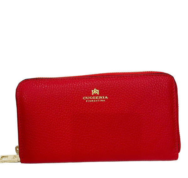 Wallet - Velvet Portafoglio Zip Around - Tomato