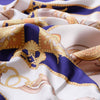 Scarf - Vittoria - Hand Rolled Silk Foulard - Blue