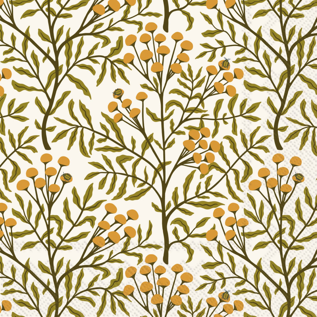 Beverage Napkins - Autumn Acorn Tansy