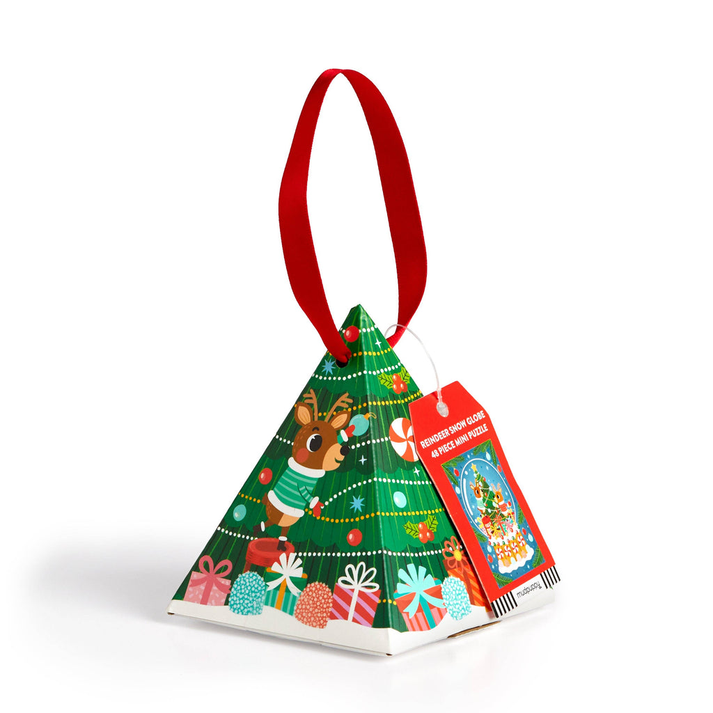 Puzzle - Reindeer Snow Globe 48 Piece Mini Puzzle Ornament