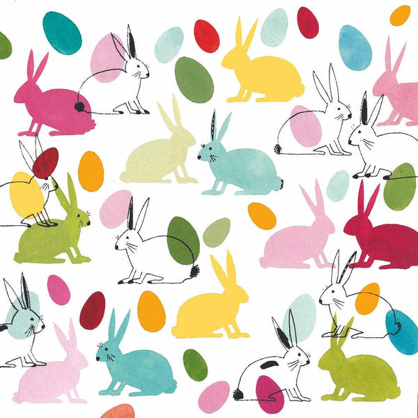 Beverage Napkins - Rabbits & Eggs