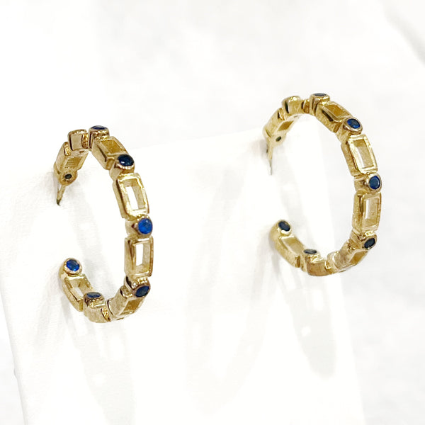 Earrings - Maxine Semi Precious Hoop