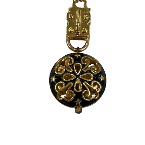 Vignette - Enamel Pierced Puffed Disc