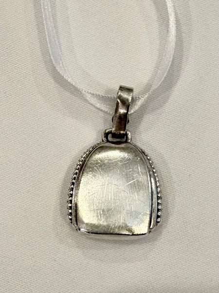 Necklace - Antique French Sterling Baby Rattle