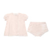 Baby Eyelet Cotton Diaper Set - Side Placket Button Front