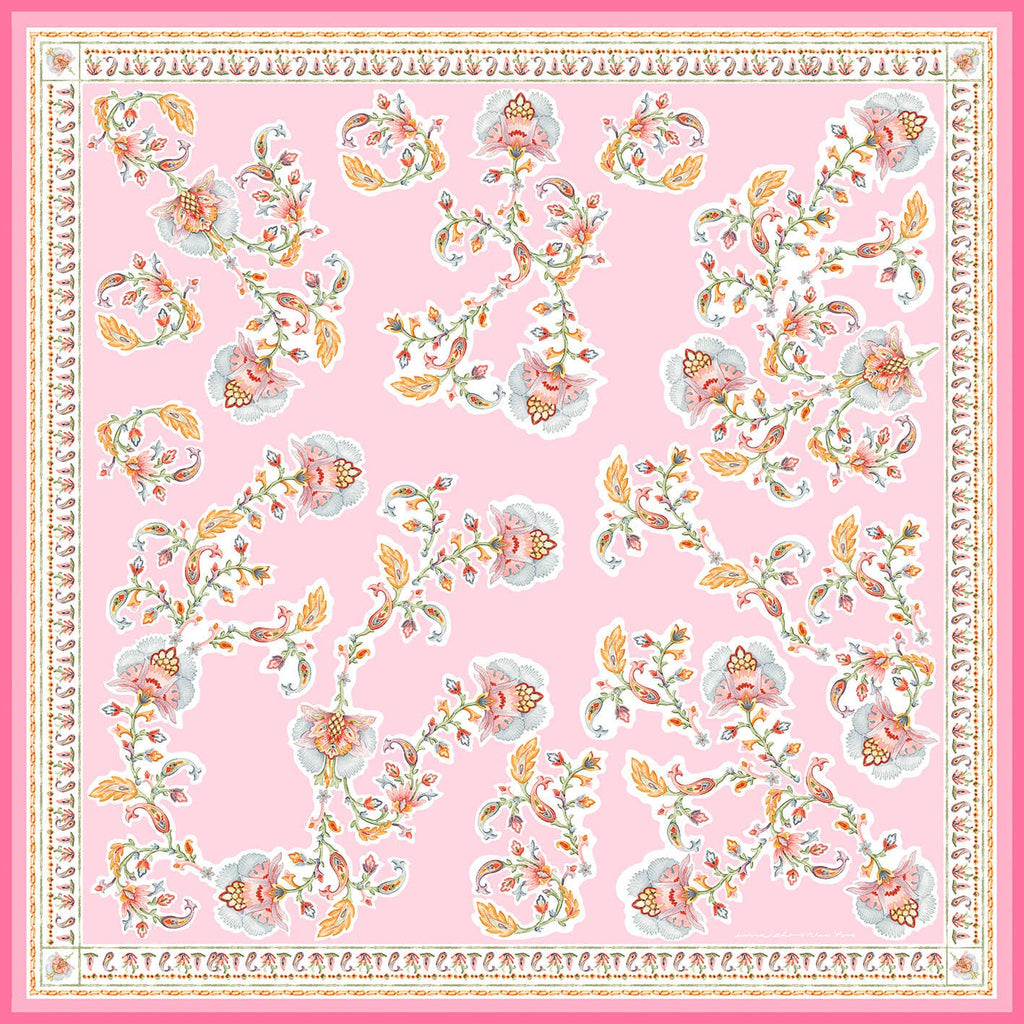 Scarf - Blush Charm Double Sided Silk Scarf