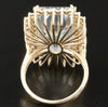 Estate Collection - Vintage Aquamarine and Diamond Halo Ring