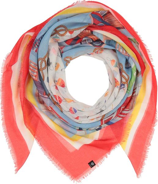 Scarf - On the Dock In True Blue