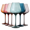 Glasses - Pastel Large Colored Crystal Wine Glass Set of 6