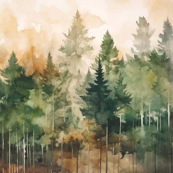BEVERAGE NAPKINS- EVERGREEN TREES