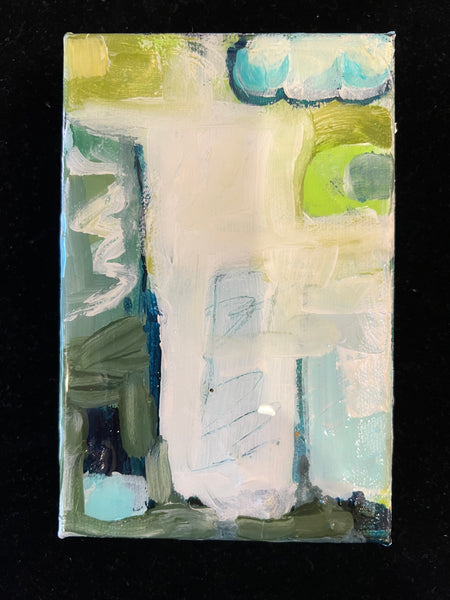 Blue Abstract Painting by Katie Sneed Art