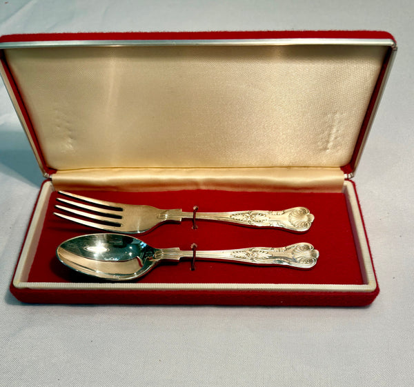 Estate Collection - Vintage Two Piece Baby Set - Kings Pattern