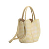 Purse - Tulip Yellow Gingham Vegan Leather Top Handle Bag