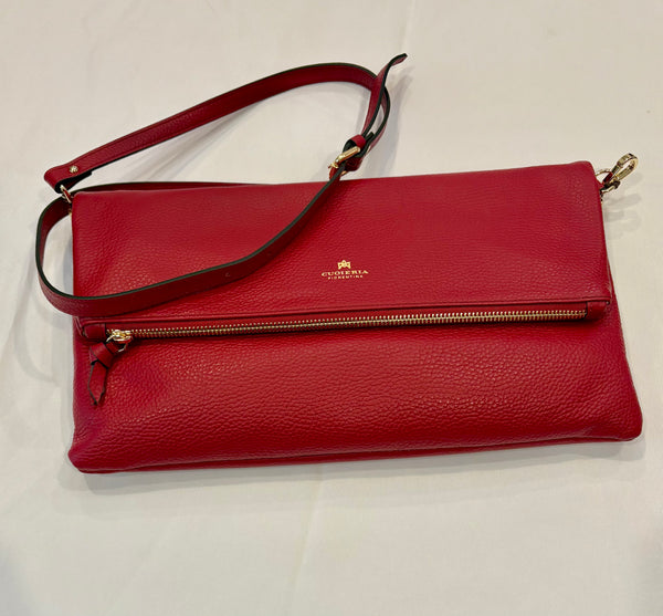 Purse - Velvet Flap Bag XL in Cherry