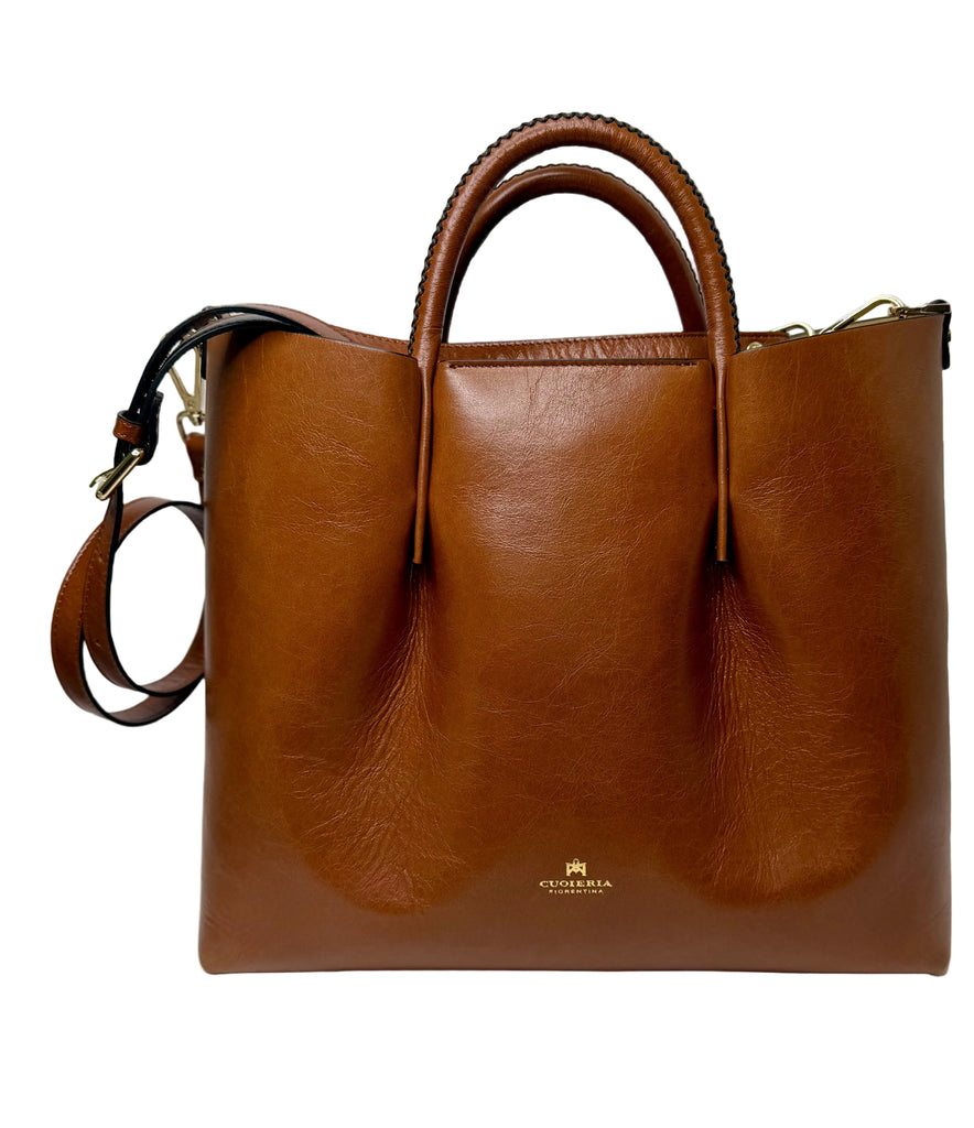 Candy Large Tote in Vintage Carmel Leather