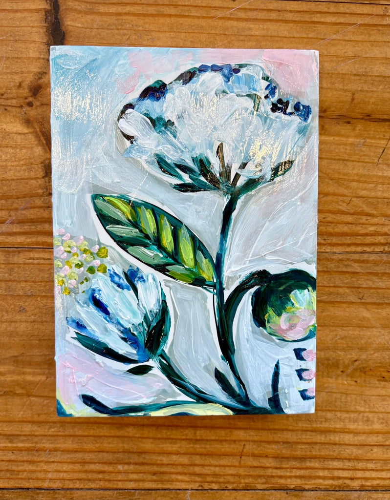 Funky Flowers by Katie Sneed Art 4x6