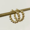 Earrings - Small 14K Gold Dipped Bead Huggie