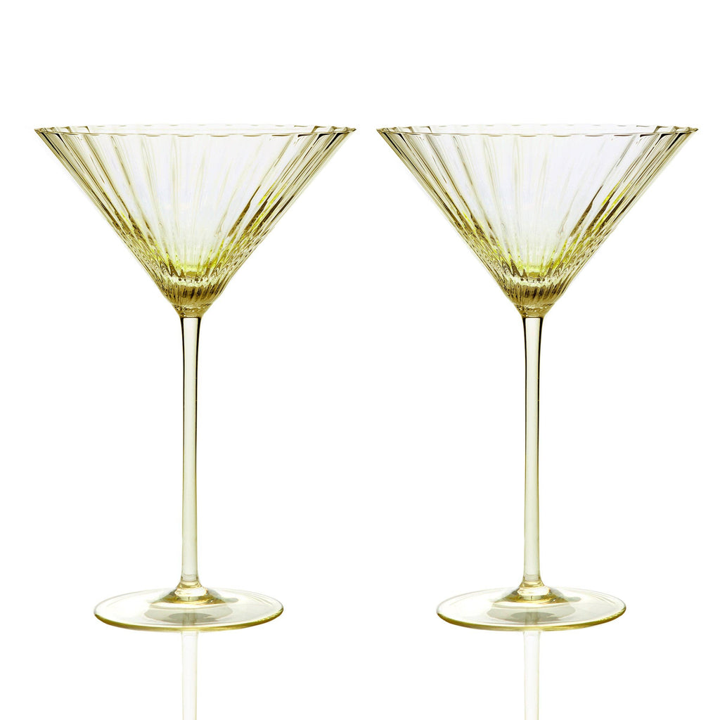 Glasses - Quinn Citrine Martini Glasses, Set of 2