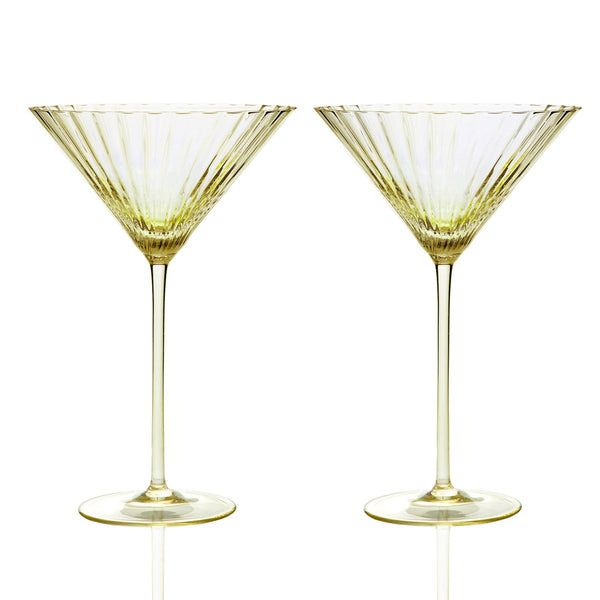 Glasses - Quinn Citrine Martini Glasses, Set of 2