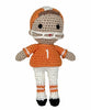 Rattle - Football Player Bamboo Crochet Rattles in 2 Colors