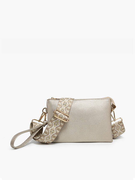 Purse - Izzy Crossbody w/Guitar Strap in Light Gold