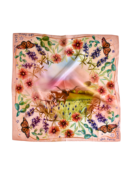 Scarf - The Lone Star State Inspired Wild Rag Texas Silk Scarf