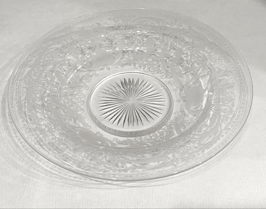 Estate Collection Bowl - Etched Rock Crystal