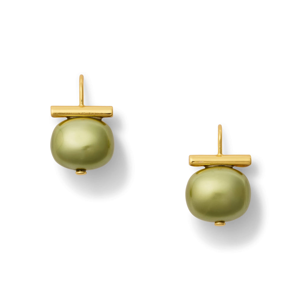 Earrings - "The Fairhope" in Lily Pad/Gold - Medium