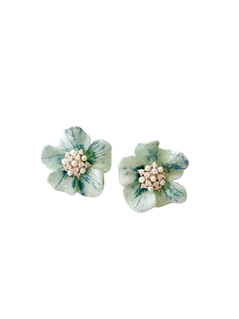 Earring - Erin Blue Flower Earring