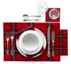 Placemats - In Tartan Christmas Plaid Cotton 6 Units