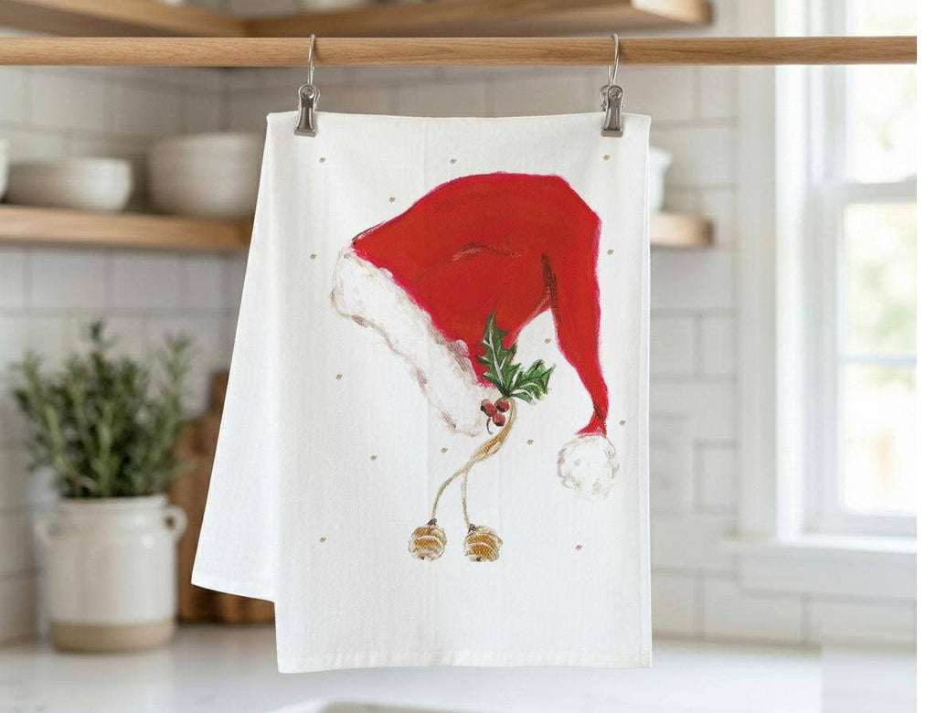 Hand Towel - Santa Hat Flour Sack Towel