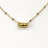 Necklace - Pyrite Station Chain w/Mini Tulip Bead