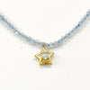 Larimar Stone Necklace w/Stone Drop Set in Gold